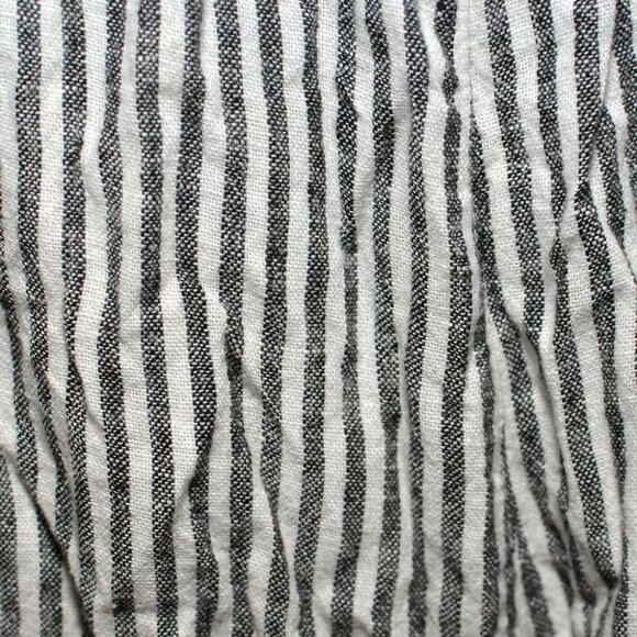 Plus Size 22/24 Cato Wide Leg Black & White Stripe Linen Stretch Waist Pants - Picture 11 of 12